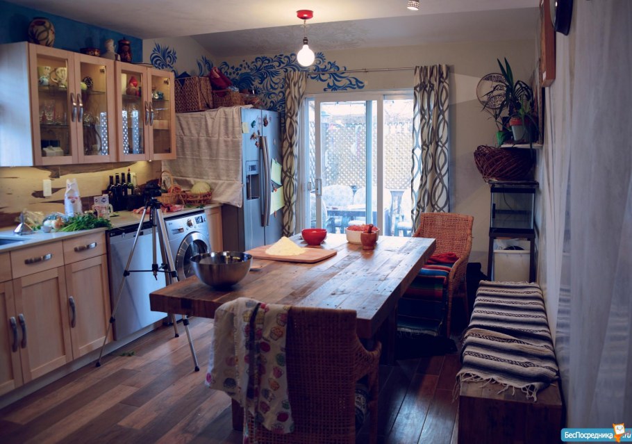 Кухня в русском стиле в квартире