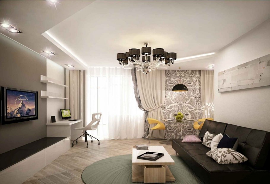 Стильная люстра в однокомнатную хрущевку