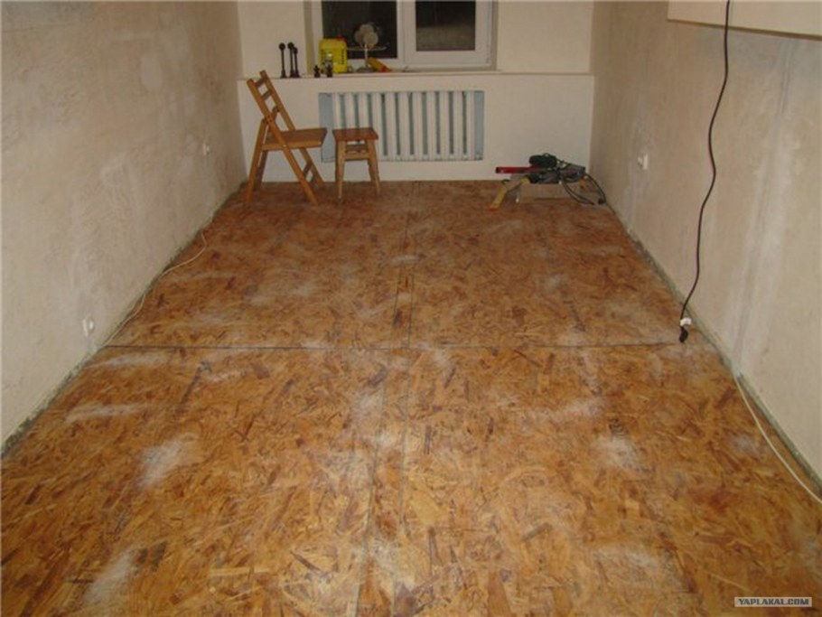 Полы из древесноволокнистых плит