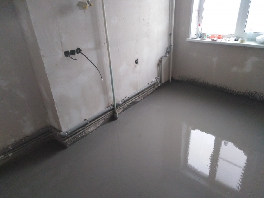 Наливной пол в хрущевке