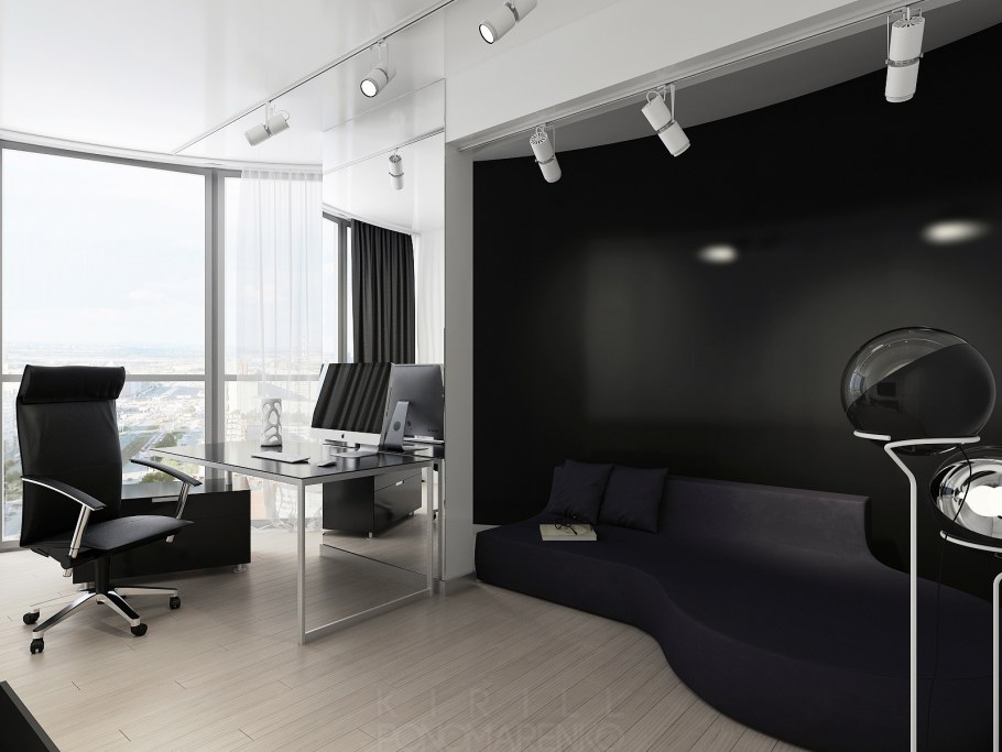 Мужская комната кабинет в стиле Минимализм