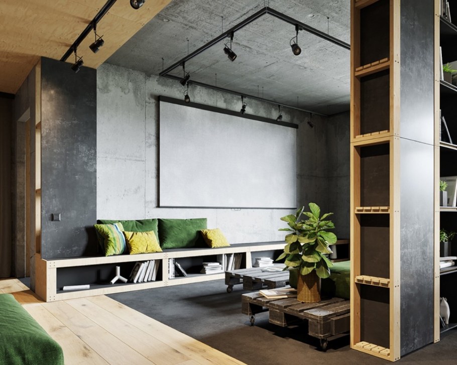 Лофт Индастриал гостиная