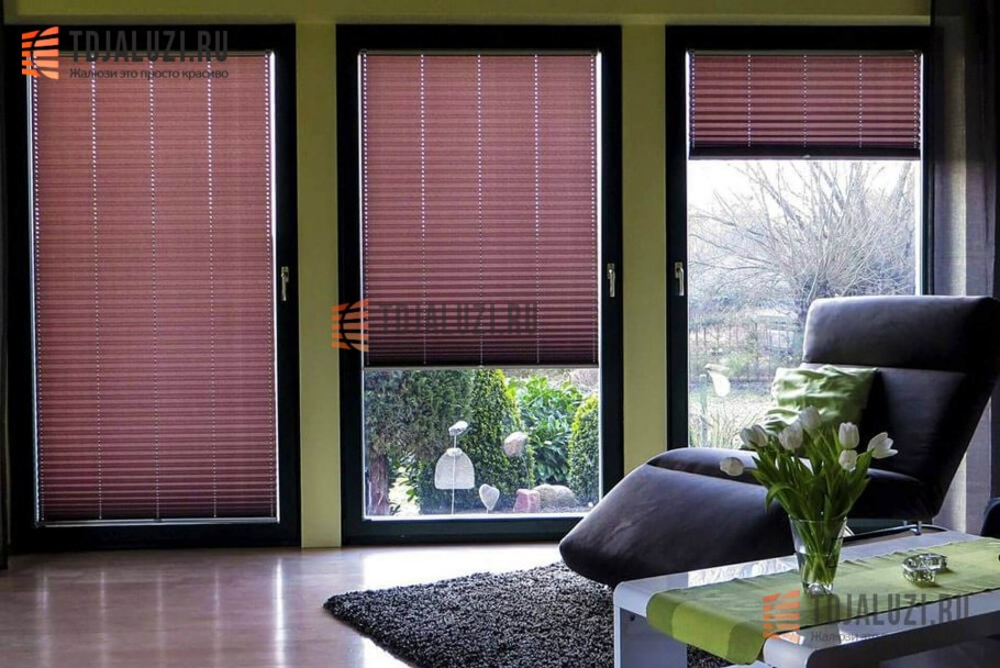 Жалюзи плиссе на пластиковые окна