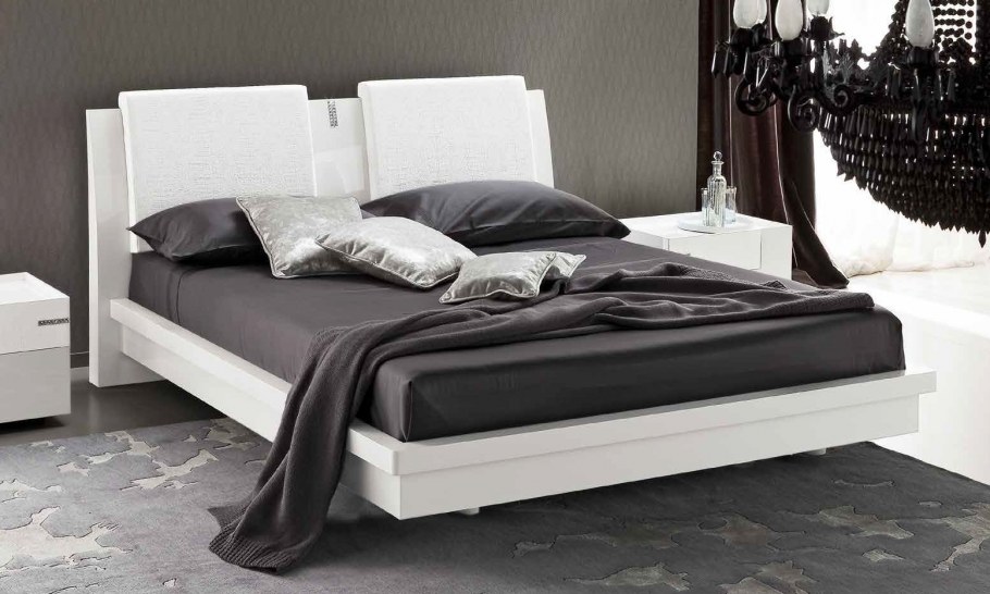 Kровать 160*200 "Steel" белая Polywood