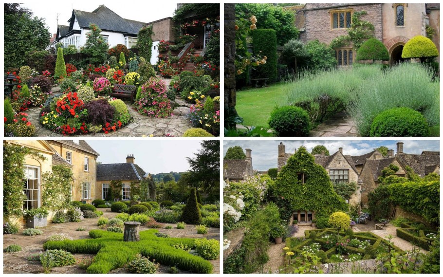 Английский сад Женева коллаж