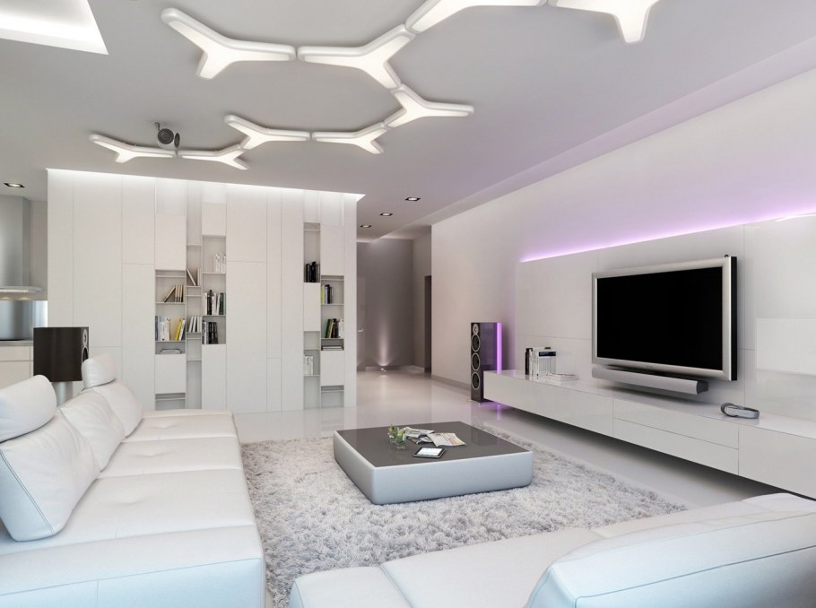 Гостиная в белом стиле