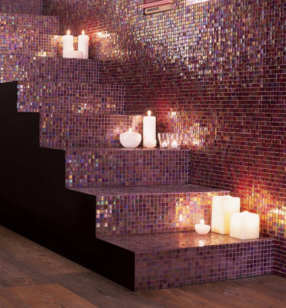 Декорирование стен мозаикой