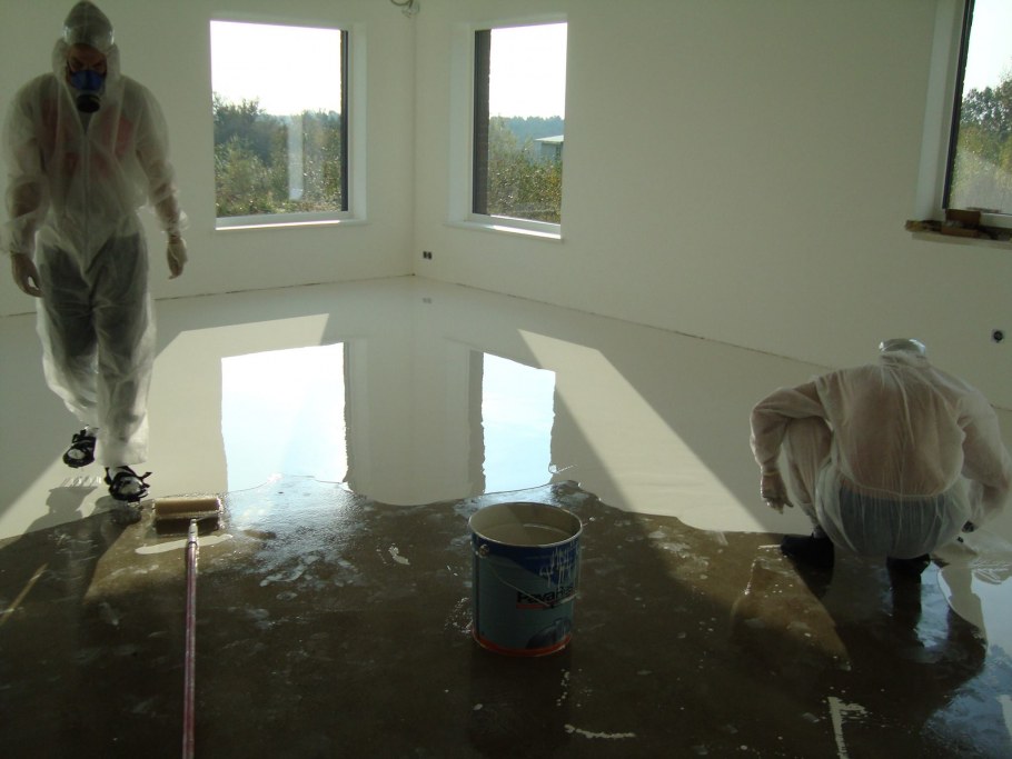 Наливной пол высохший