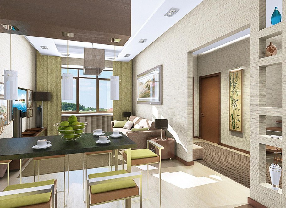 Интерьер таунхауса 65 кв