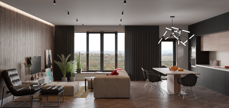 Внутренняя отделка таунхаус