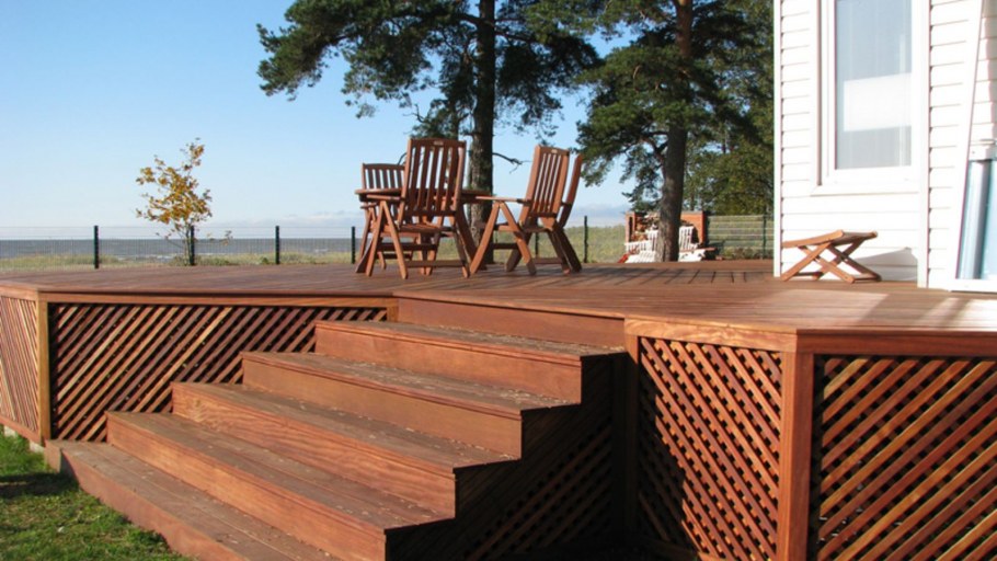 Лестницы на террасу лиственница