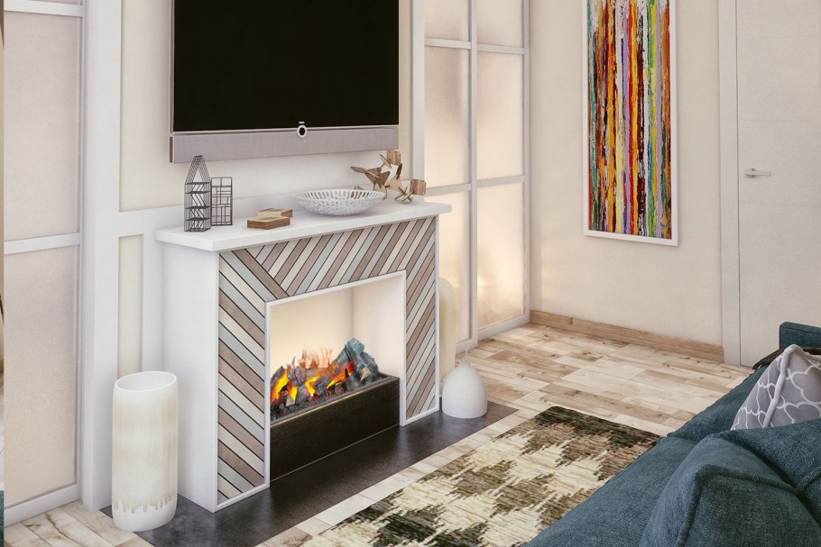 Камин электрический в маленькой квартире