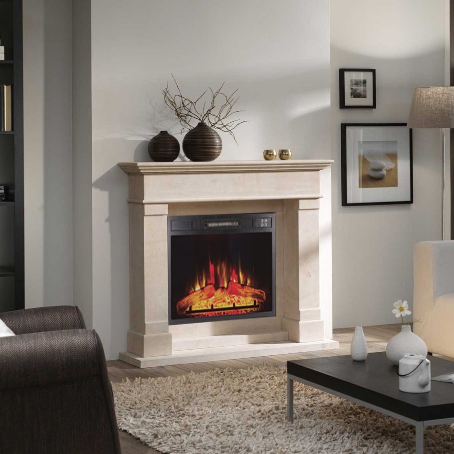 Электрокамин в интерьере гостиной