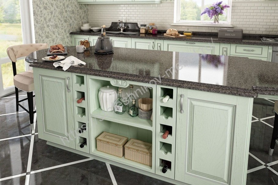 Кухонная колонка в стиле Прованс