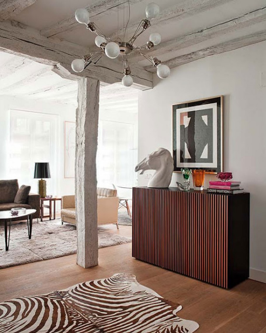 Несущие балки в интерьере