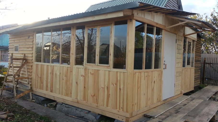 Веранды пристроенные к бане