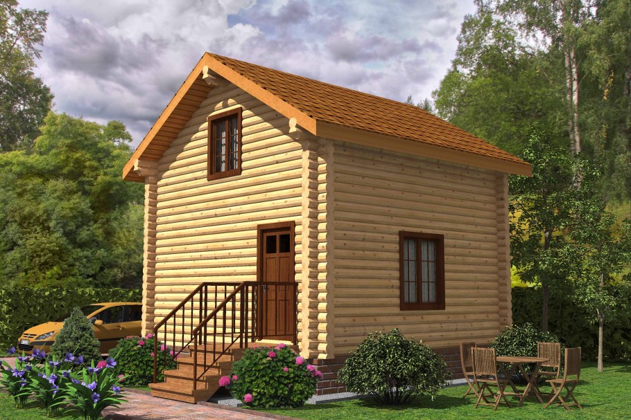 Дачный дом 4х5 из бруса