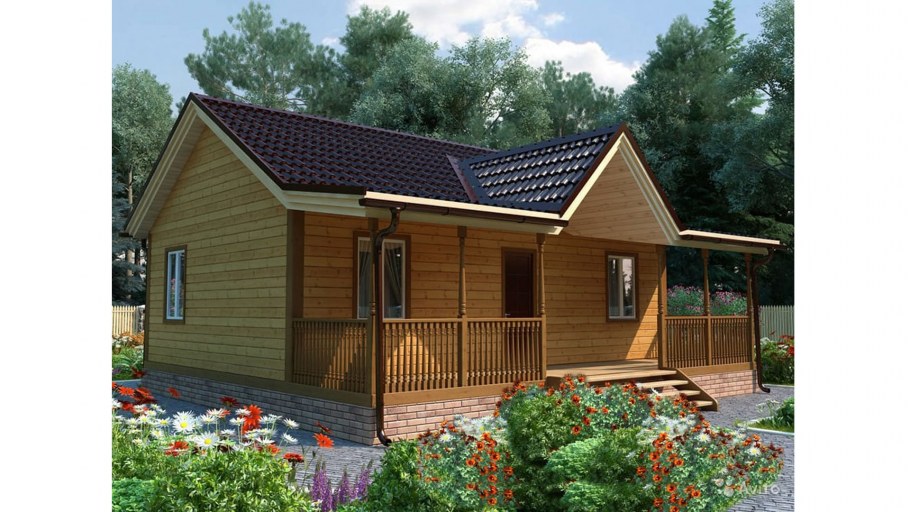 Дачный домик 5х7 одноэтажный