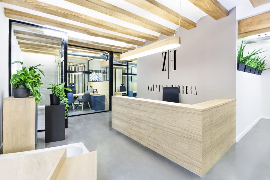 Дерево в интерьере офиса