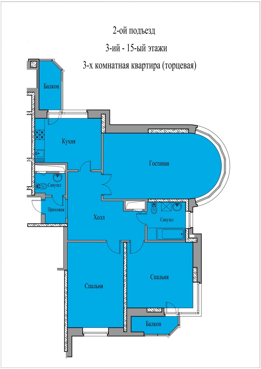 Планировка квартиры резиденция горки-10