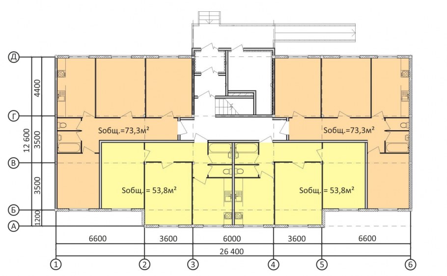 Рядовые секции жилых домов