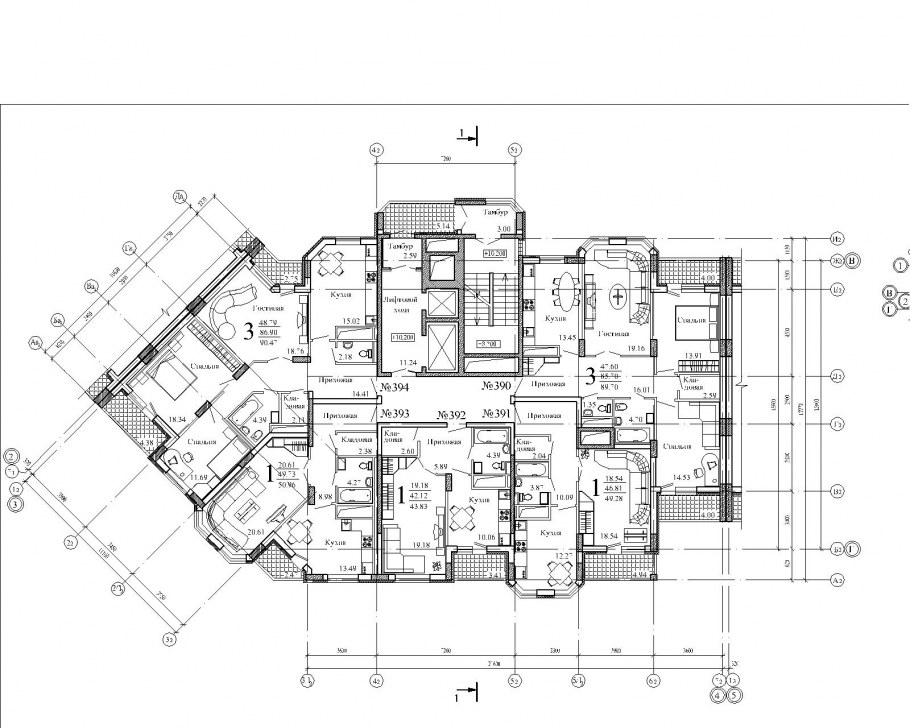 Планировка торцевой секции
