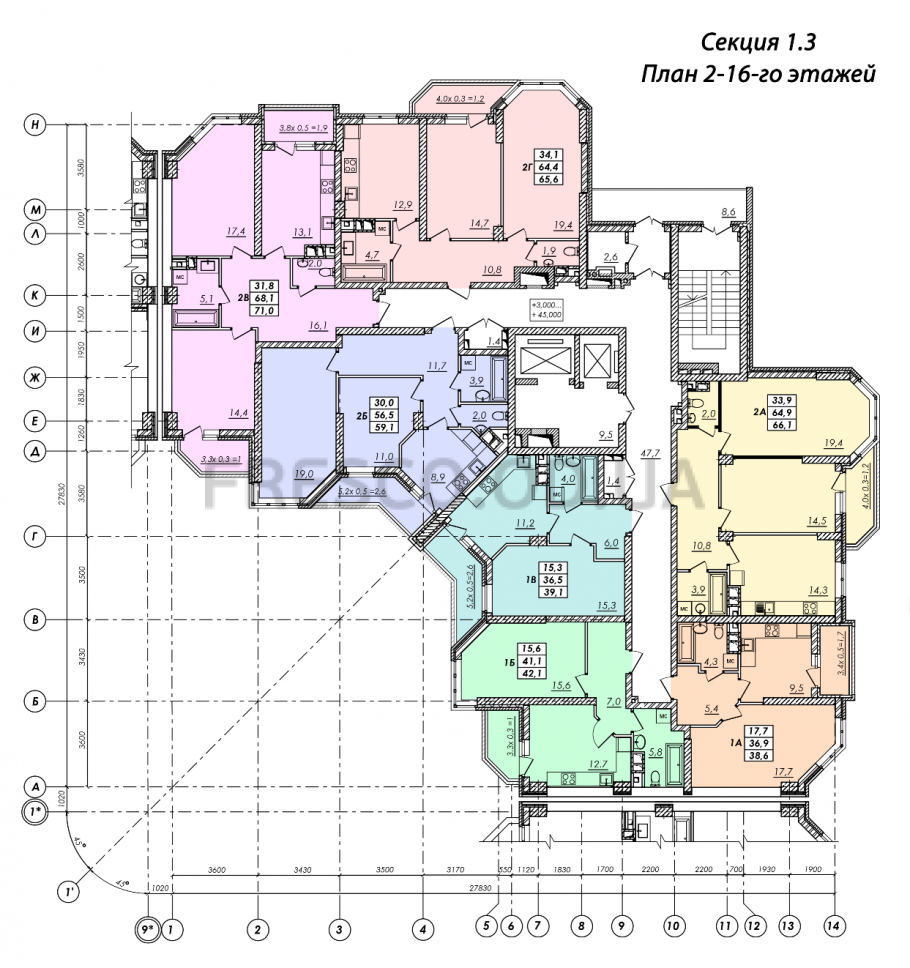 Кирпичный 1-528кп планировка