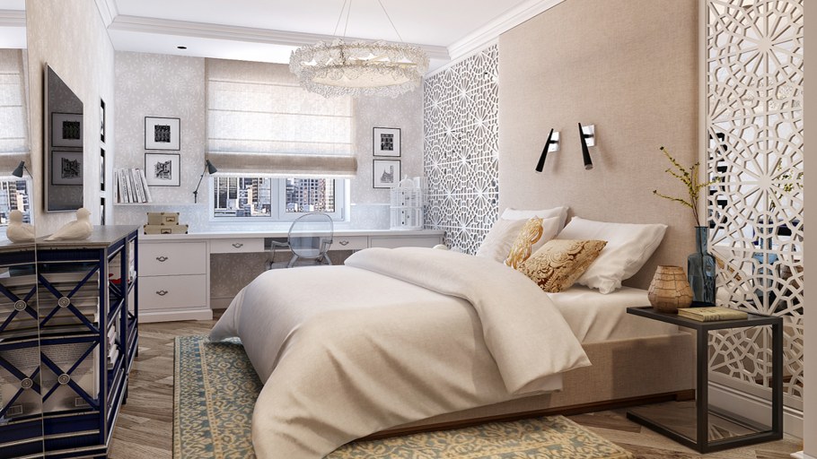 Уютная комната в бежевых тонах
