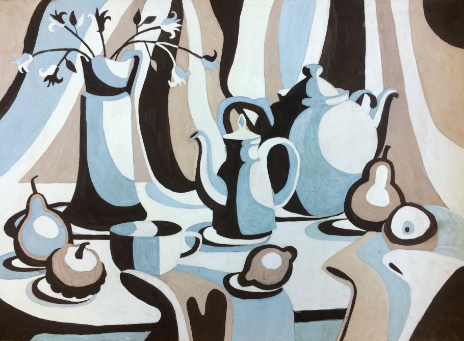 Декоративный натюрморт, училище Рериха