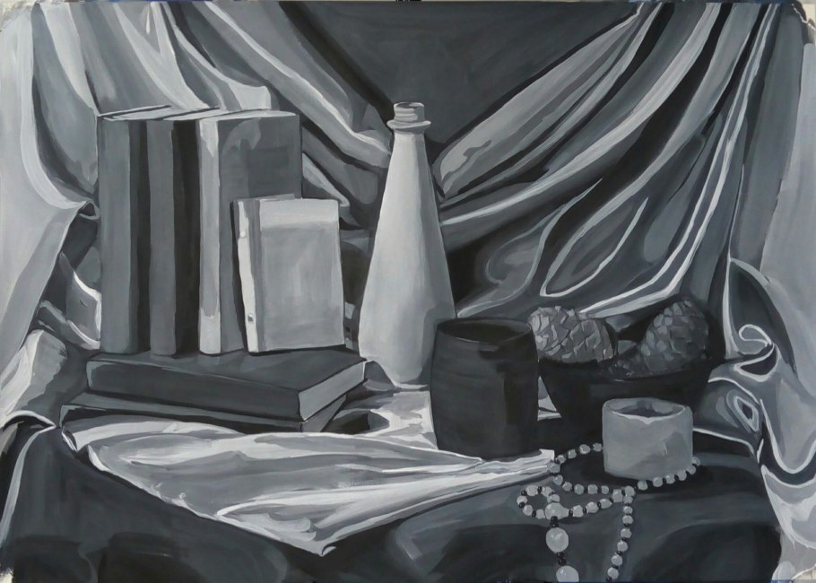 Академический Этюд драпировки гризайль