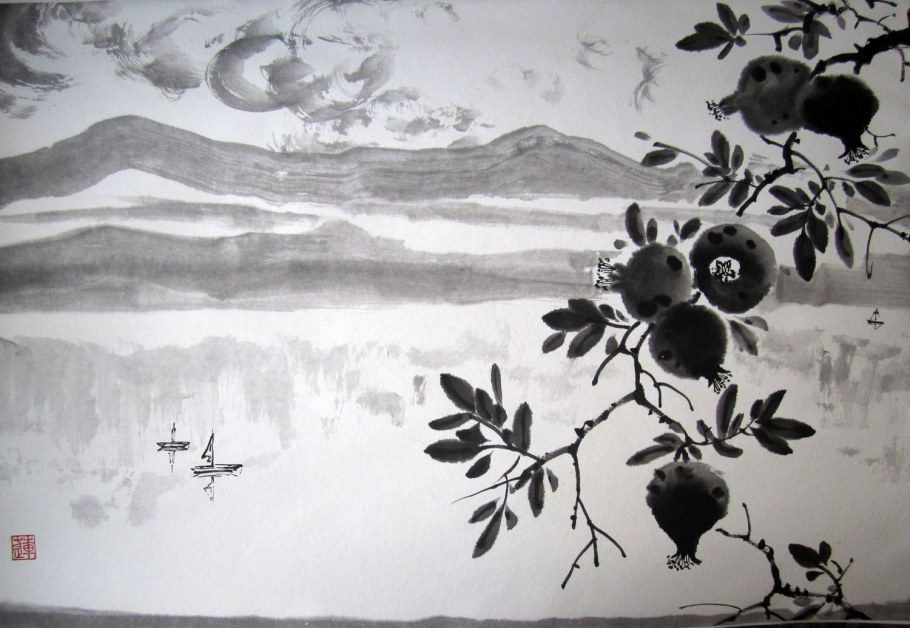 Суми-э пейзаж