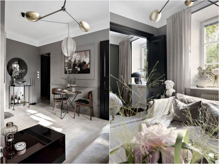 Монохромная композиция из геометрических фигур