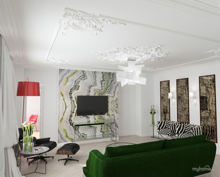 Квартира в Индустриальном стили розовые тона