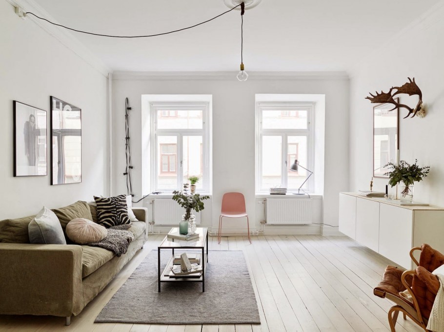 Светлая квартира в скандинавском стиле