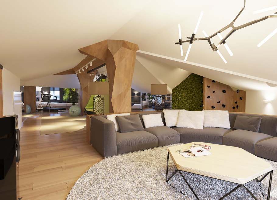 Мансарда экостиль