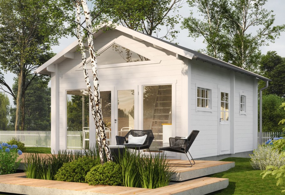 Синий дачный домик