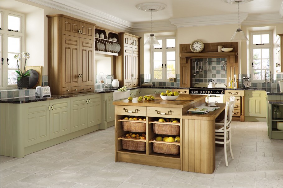 Интерьеры кухни дубовая кухня