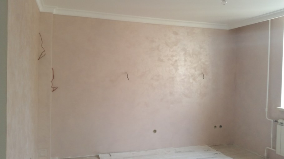 Отделка стен жидкими обоями