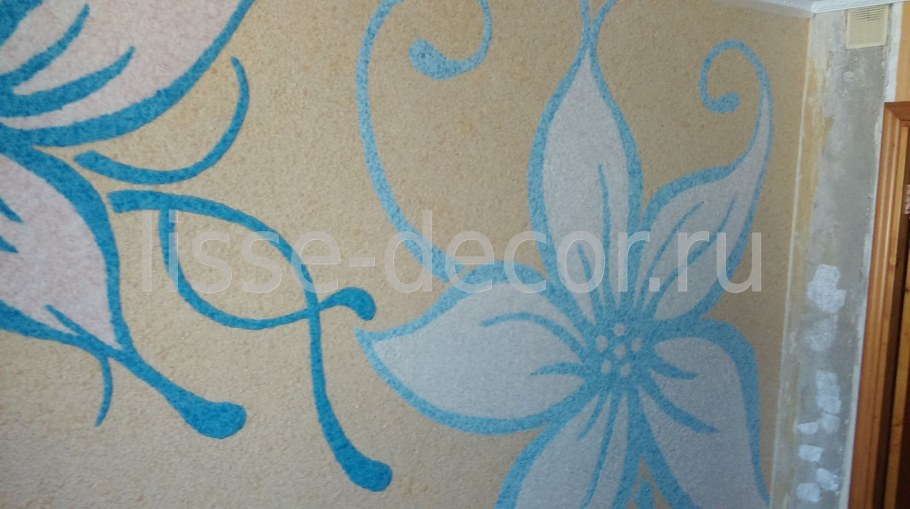 Жидкие обои для стен шелкография