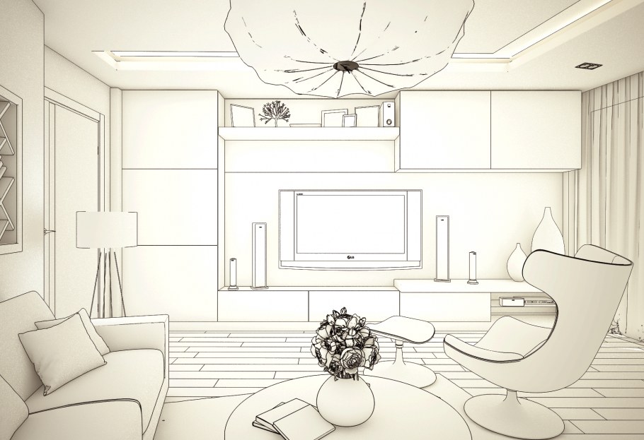 Гостиная эскиз