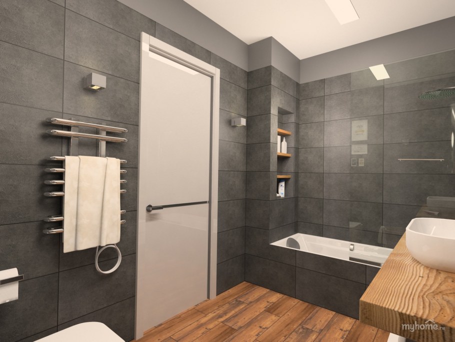 Совмещенный санузел под дерево