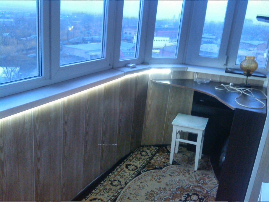 Отделка балкона без подоконника