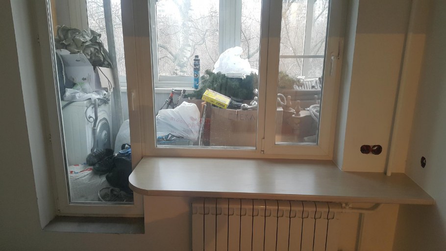 Подоконник на балконный блок