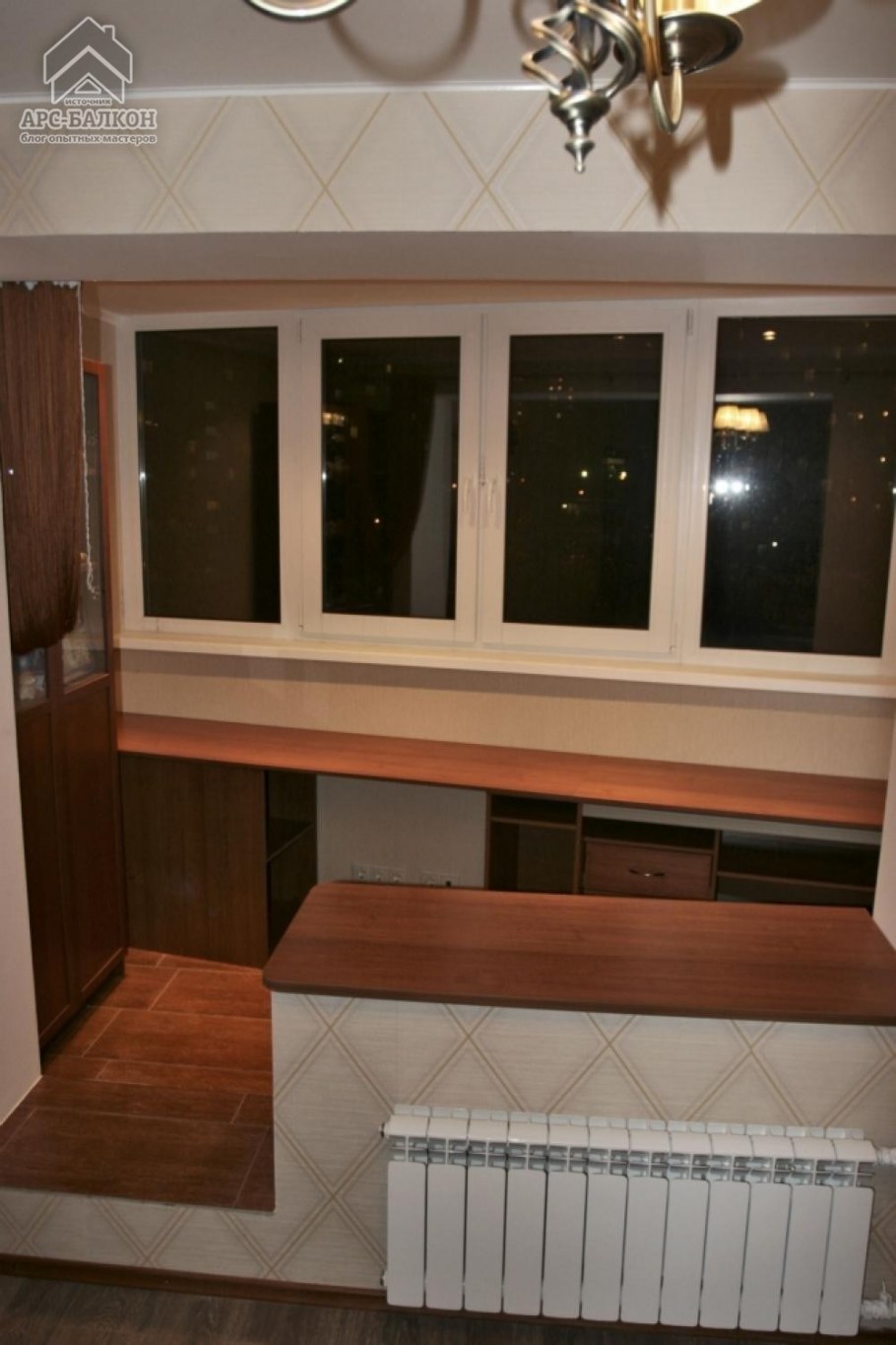 Столешница -стол между балконом и кухней