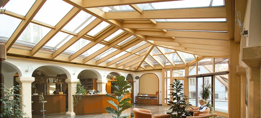 Дом с зимним садом на втором этаже