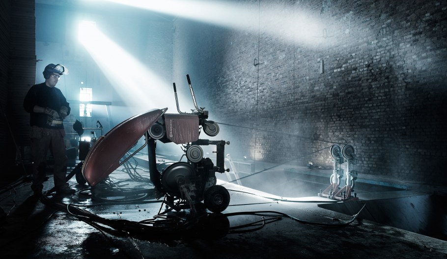 Резка бетона канатной машиной