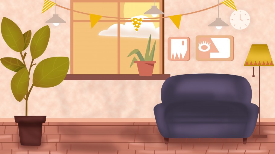 Мультяшный фон квартира