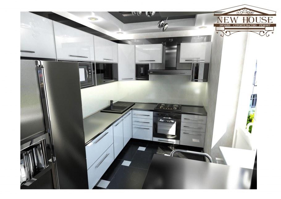 Телевизор у окна в интерьере гостиной