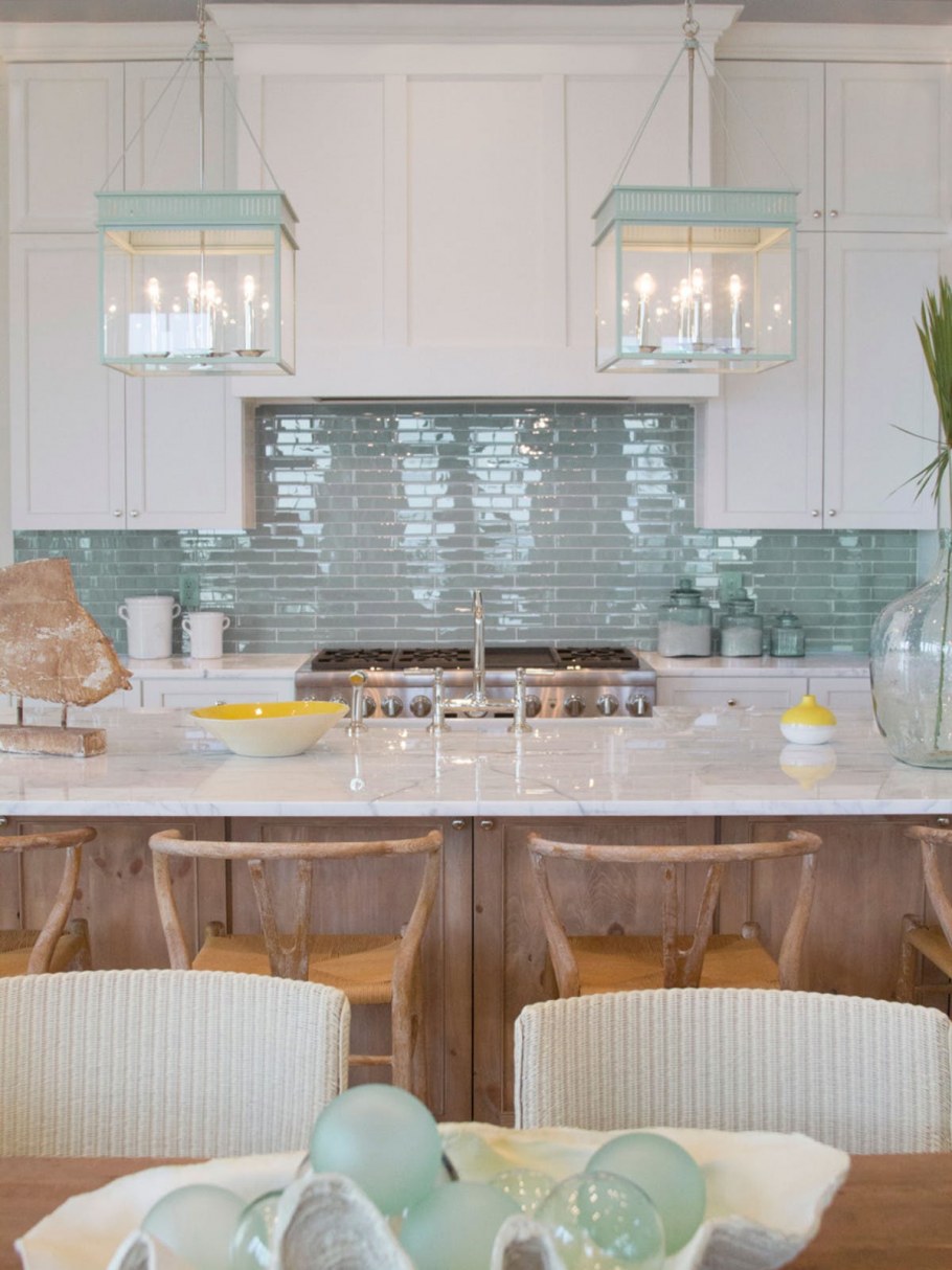 Кухня в морском стиле интерьер