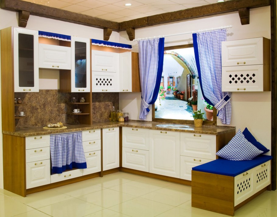 Кухня в морском стиле интерьер